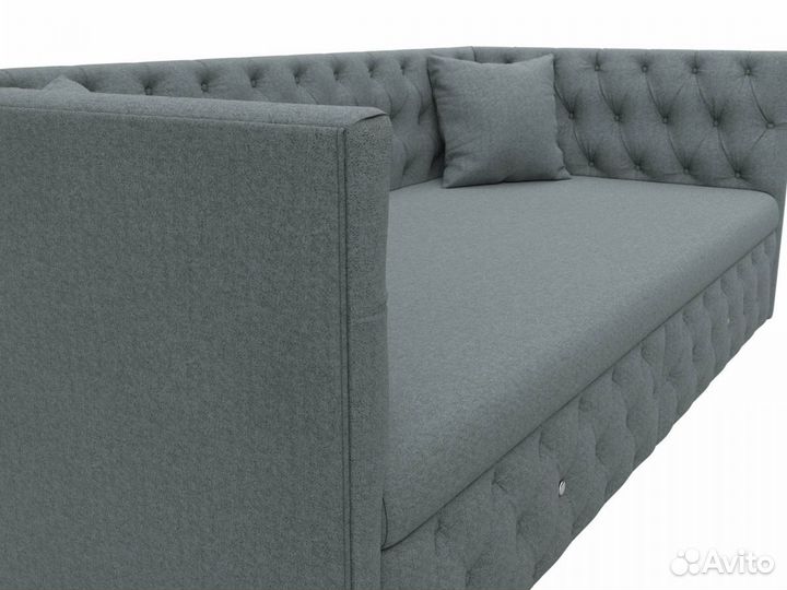 Диван детский прямой Найс, рогожка, амур серый