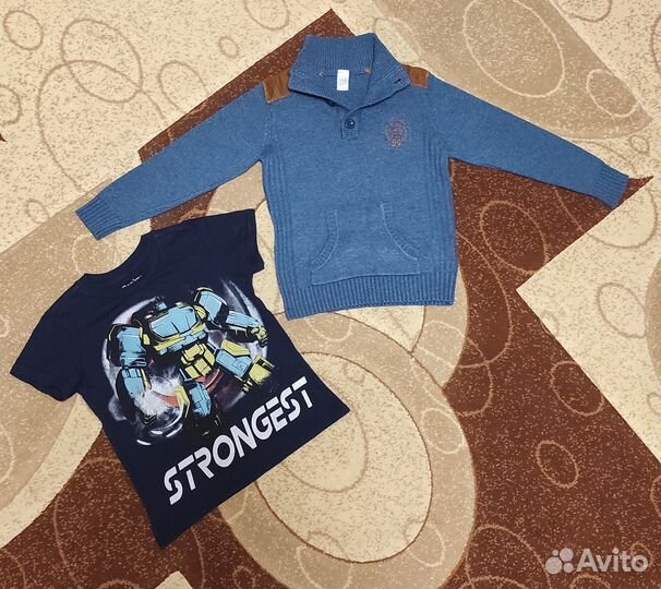 Рубашка, джинсы, кофта, футболка р. 116-120