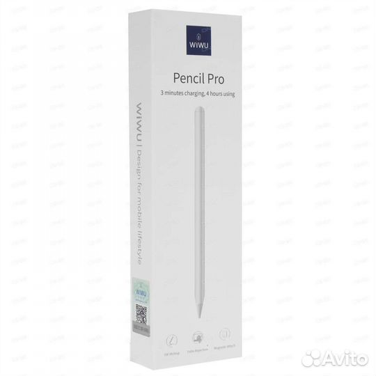 Стилус WiWU Pencil Pro III для Apple iPad белый