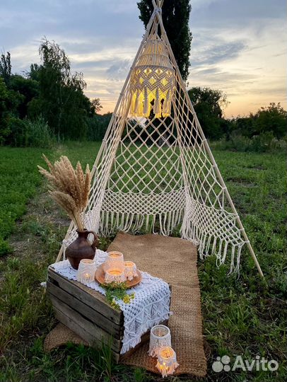 Фотозона макраме вигвам