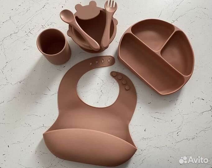 Набор детской силиконовой посуды