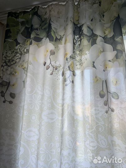 Фото шторы клмплект дневные +ночные