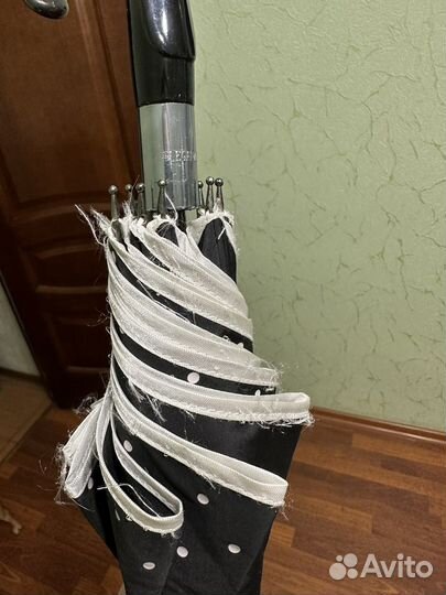 Зонт трость прозрачный и черный