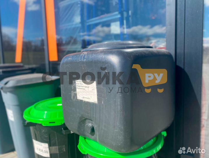 Бак для душа Альтернатива, квадратный, 100 л