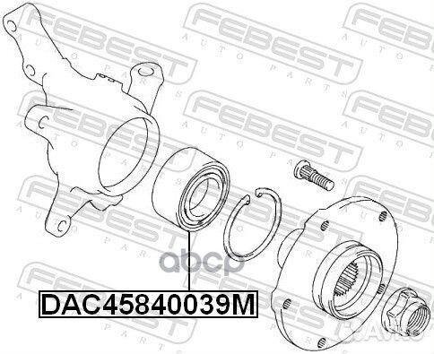 Подшипник ступицы DAC45840039M DAC45840039M Febest