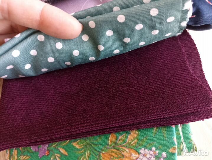 Остатки ткани, лоскуты, для рукоделия