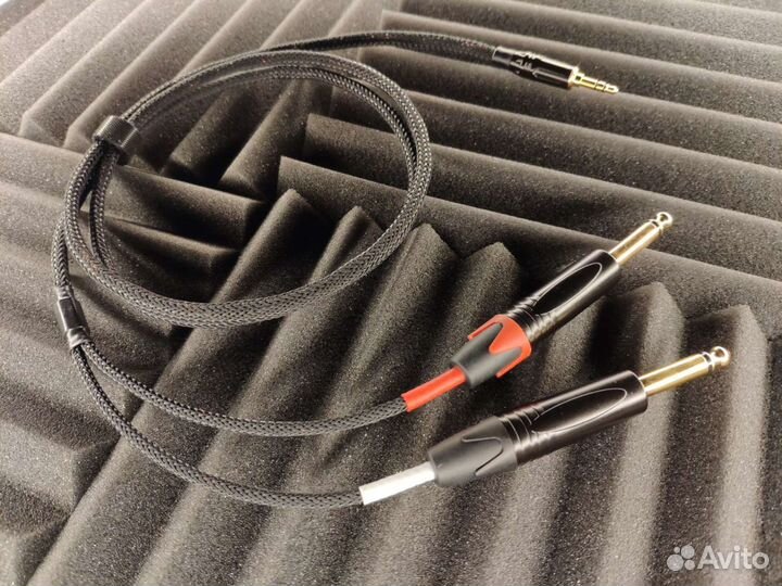 Jack 3,5 st на 2 jack 6,3 mono Canare mr202-2at