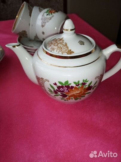 Чайный сервиз новый СССР Вербилки винтаж
