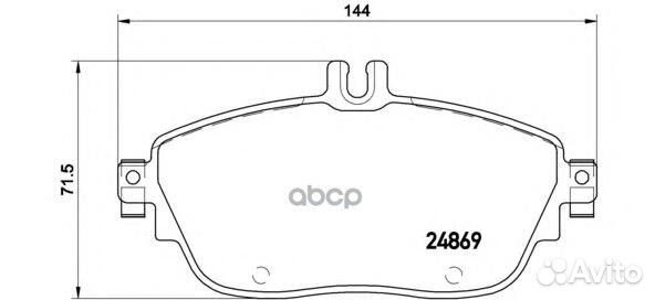 Колодки тормозные дисковые перед P50093 Brembo