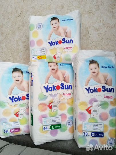 Подгузники Трусики Yokosun M, L, XL, XXL, 3,4,5,6