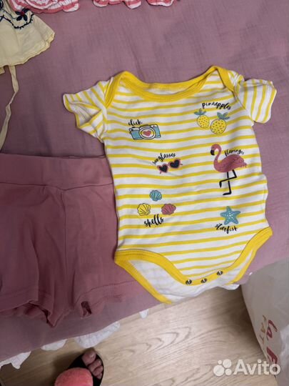 Детская одежда для девочек 74 80 пакетом