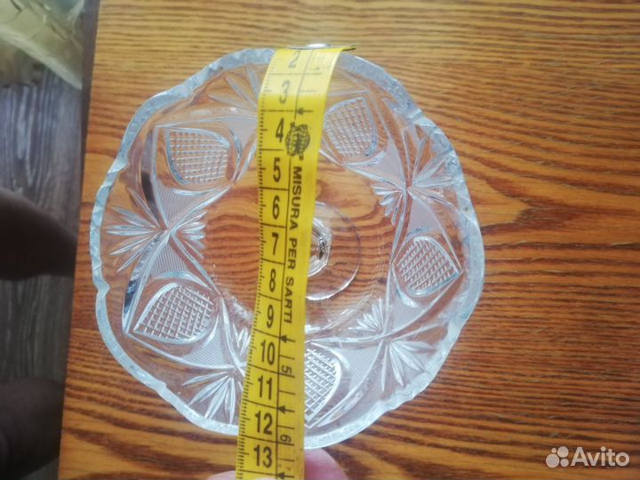 Ваза хрустальная на ножке СССР