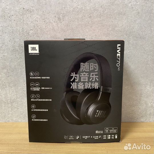 Беспроводные наушники JBL live 770NC, черный jbllive770ncblk-u1