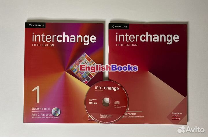 Interchange 1, 5ed, комплект (SB,WB,CD) новые