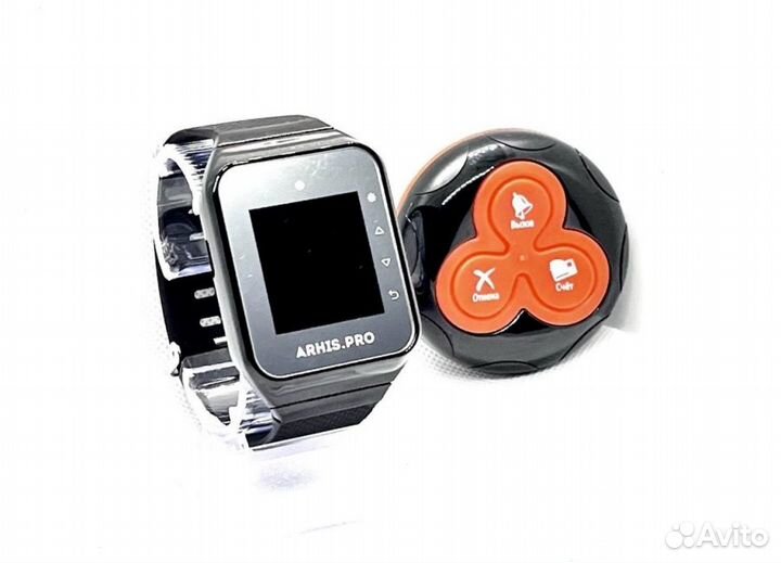 Кнопка вызова официанта и часы пейджер персоналу