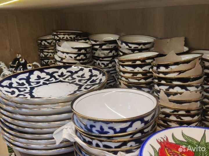 Набор керамической посуды пахта Узбекский