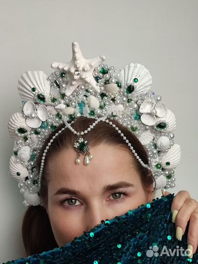 Кокошник русалки, единорог