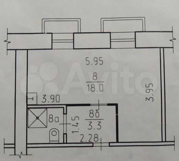 Квартира-студия, 23,5 м², 1/5 эт.