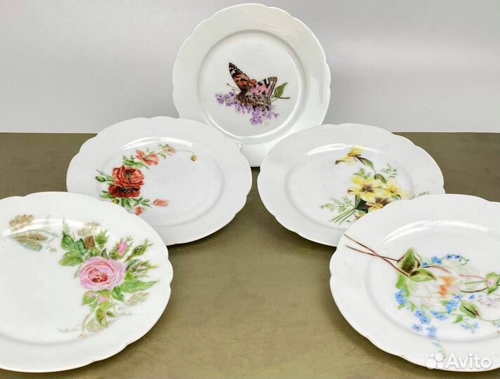 Тарелки фарфоровые десертные ручная роспись