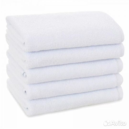 Махровые полотенца цветные(белые)