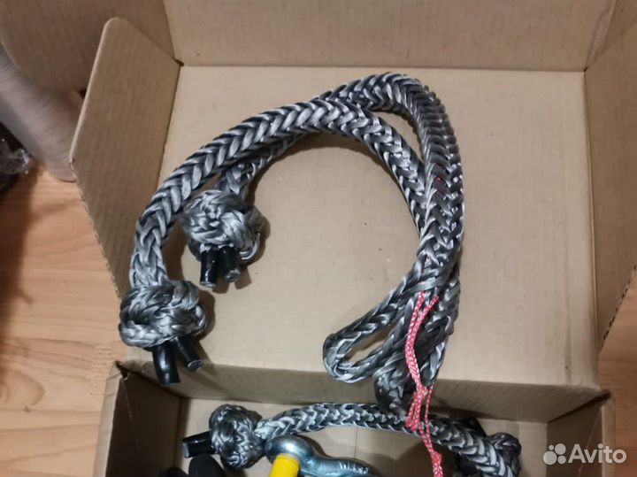 Софт-шакл (мягкий) из троса 8мм серый комплект 2шт