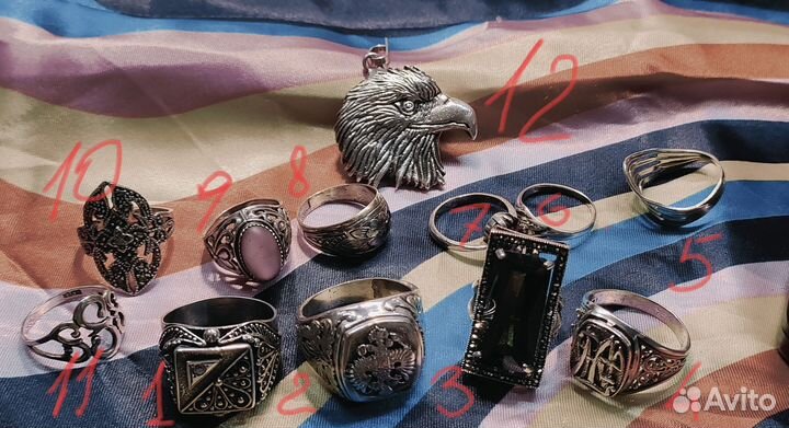 Кольца, серебро