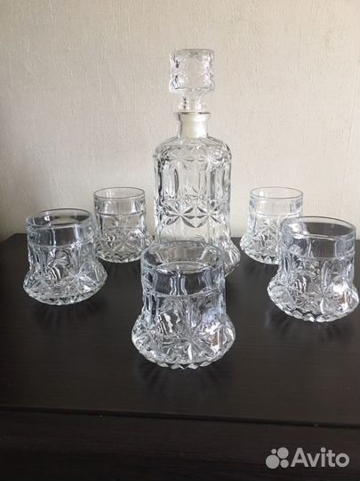 Хрустальный набор для виски Чехия