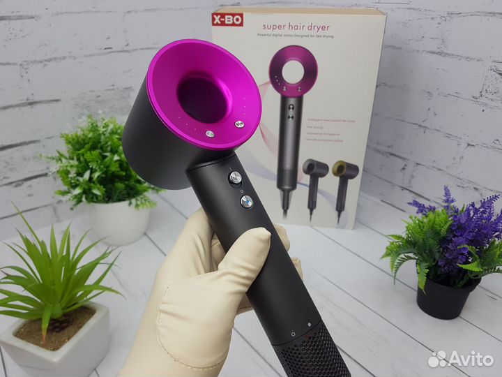 Фен Super Hair Dryer (Dyson Super Sonic) 5 насадок
