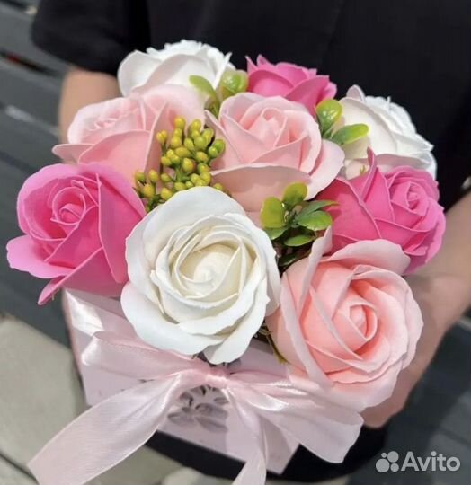 Букет из мыла, розы как живые