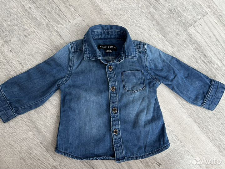 Рубашка джинсовая детская baby boy 3-6m