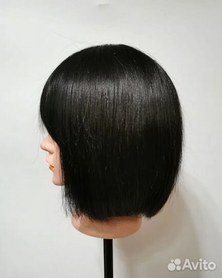 Парик из натуральных волос каре новый