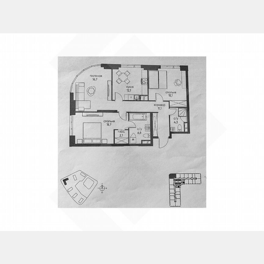 3-к. квартира, 84 м², 8/23 эт.