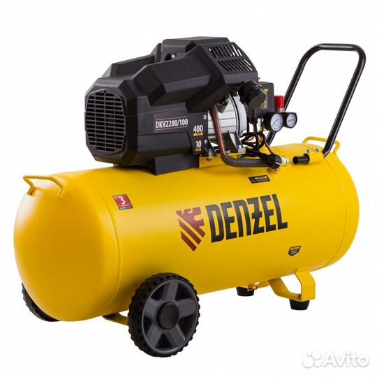 Компрессор Х-PRO 2.2 кВт 400 л/мин 100л Denzel