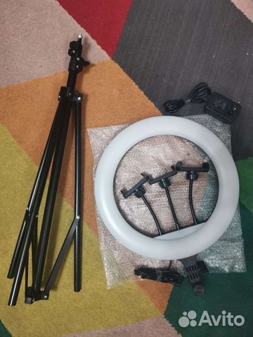 Кольцевая лампа со штативом 35см