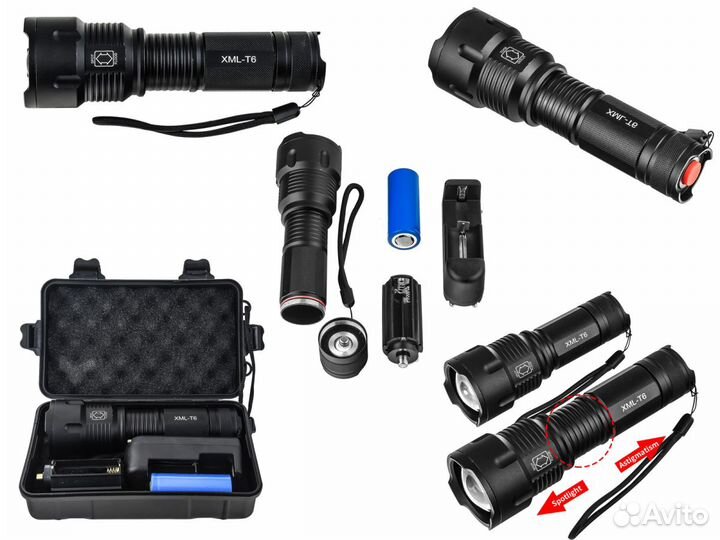 Водонепроницаемый яркий тактический фонарик Albina