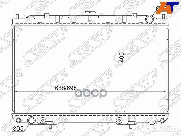 Радиатор Nissan Tino 98-03 NS0008 Sat
