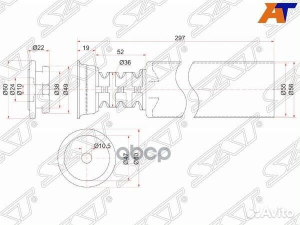 Пыльник RR амортизатора toyota vitz/platz/IST 9