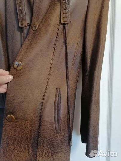 Кожаный плащ женский натуральная кожа