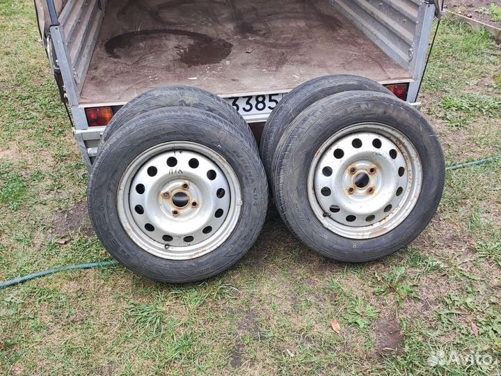 Колеса в сборе r15 летние на Рио. Солярис. Б/у