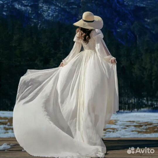 Женское кружевное платье в пол 42