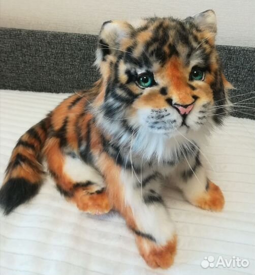 Тигренок реалистичная подвижная игрушка