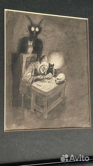 Графика,тушь, Северцев А. 1911-1915