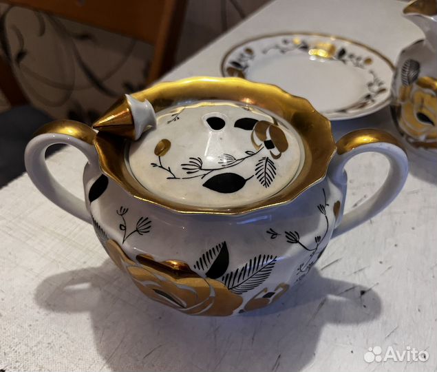 Чайный сервиз Вербилки Золотая Роза