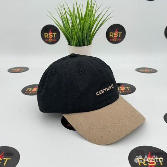 Кепка Carhartt 2 2023 чёрно-бежевая