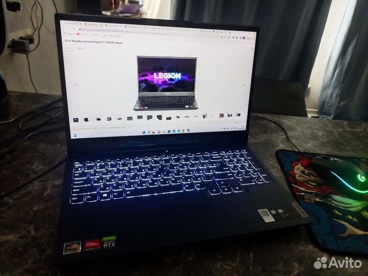 Игровой ноутбук Lenovo legion 15ach6