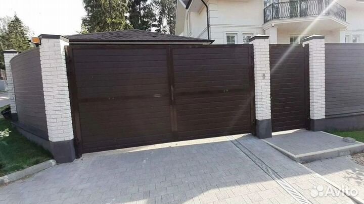 Распашные ворота металлические