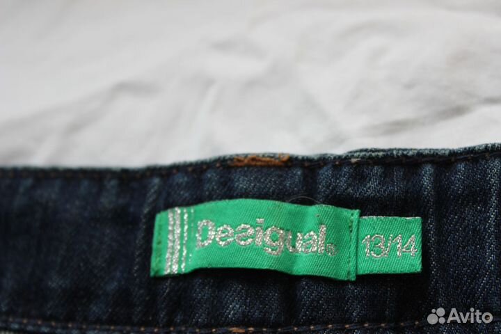 Джинсовые шорты с вышивкой Desigual оригинал 13-14