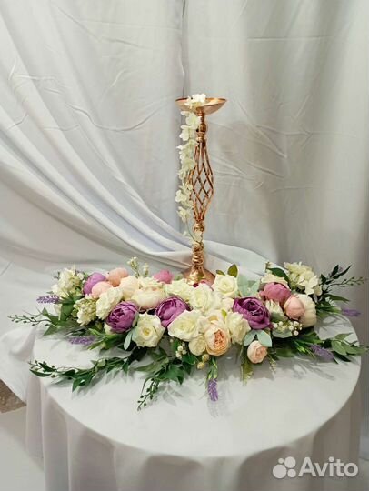 Украшение на свадебный стол, свадебный декор