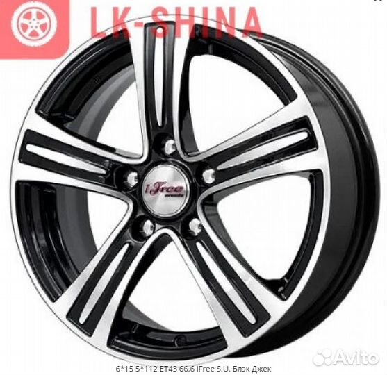 Диски ifree S.U. блэк джек R15 5x112 ET43 цо66,6