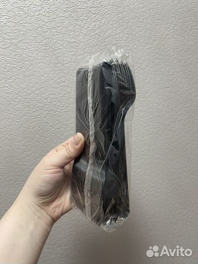 Одноразовые вилки черные